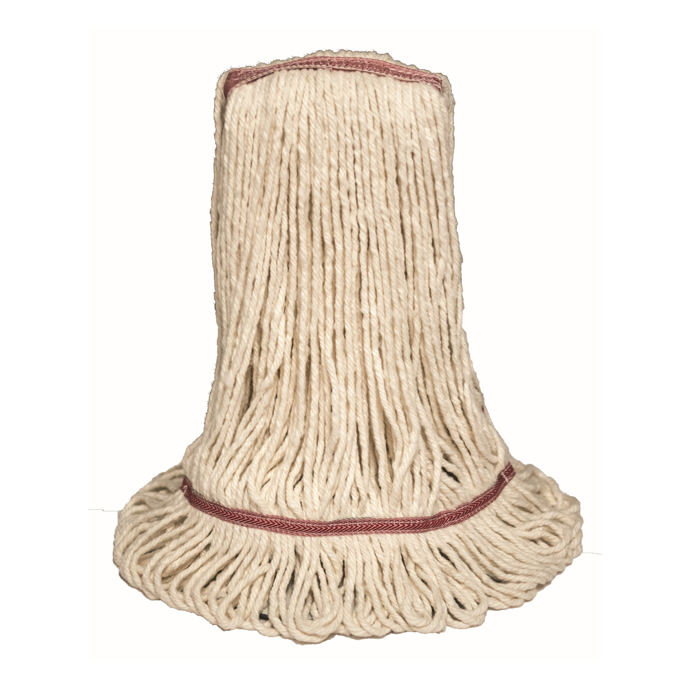 Reliable Brand® 4-Ply White Blend Loop End Wet Mop Head (24 oz., 6 Heads/CS)